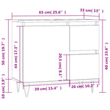 Armadietto da Bagno Bianco 65x33x60 cm in Legno Multistrato