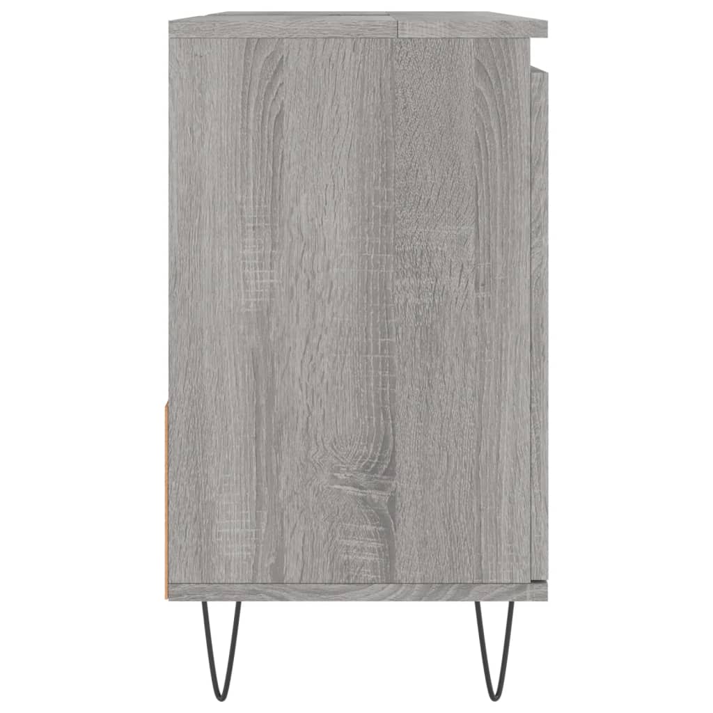 Armadietto Bagno Grigio Sonoma 65x33x60 cm in Legno Multistrato