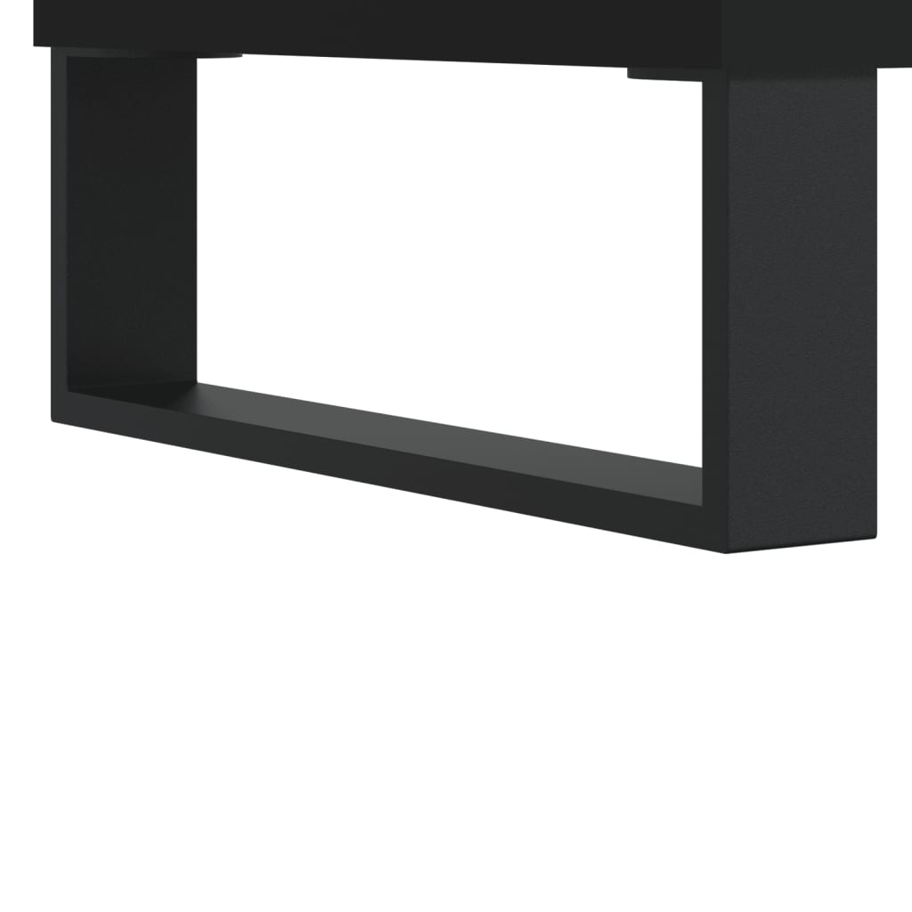 Armadietto da Bagno Nero 65x33x60 cm in Legno Multistrato