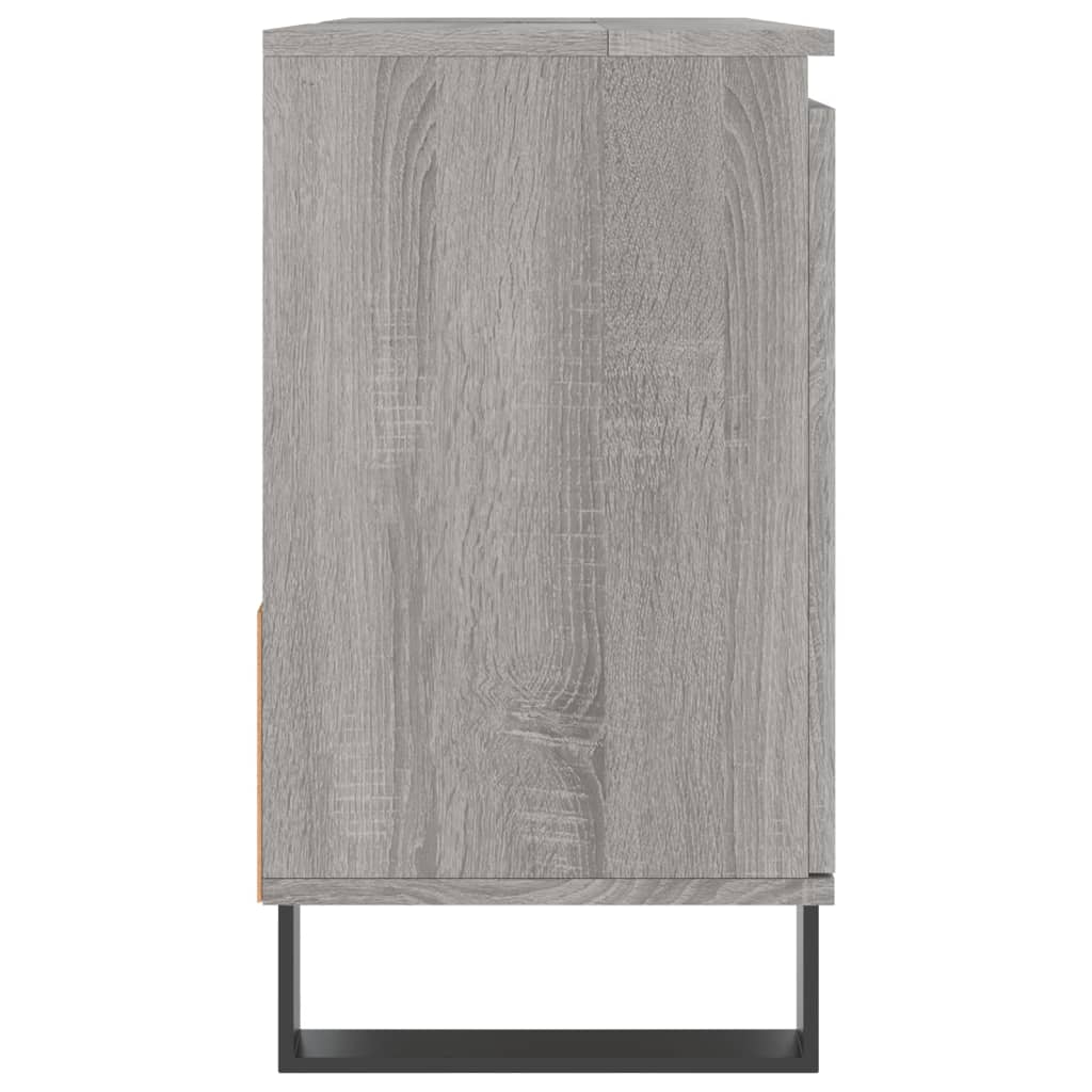 Armadietto Bagno Grigio Sonoma 65x33x60 cm in Legno Multistrato