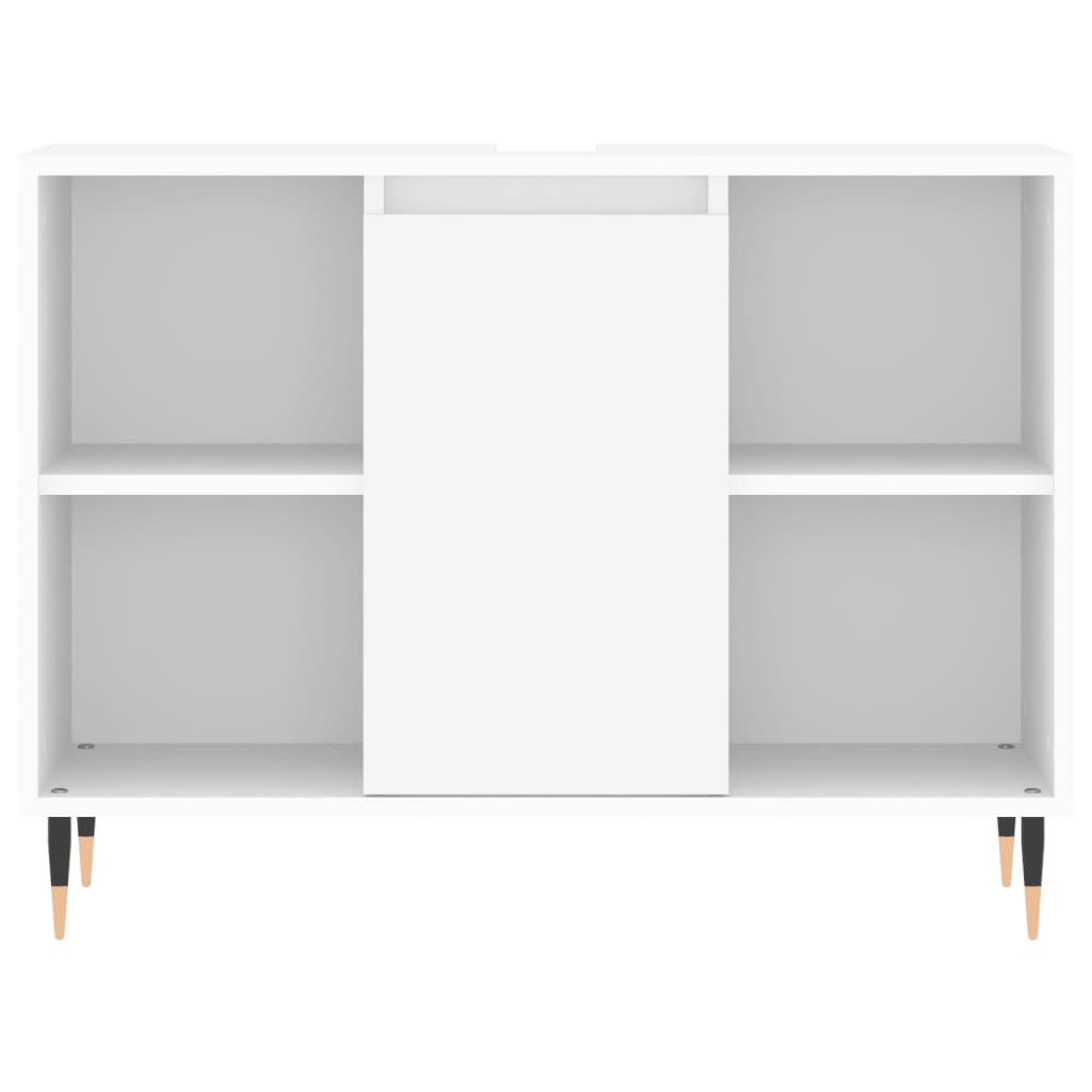 Mobile da Bagno Bianco 80x33x60 cm in Legno Multistrato