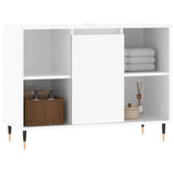 Armadietto Bagno Bianco Lucido 80x33x60cm in Legno Multistrato