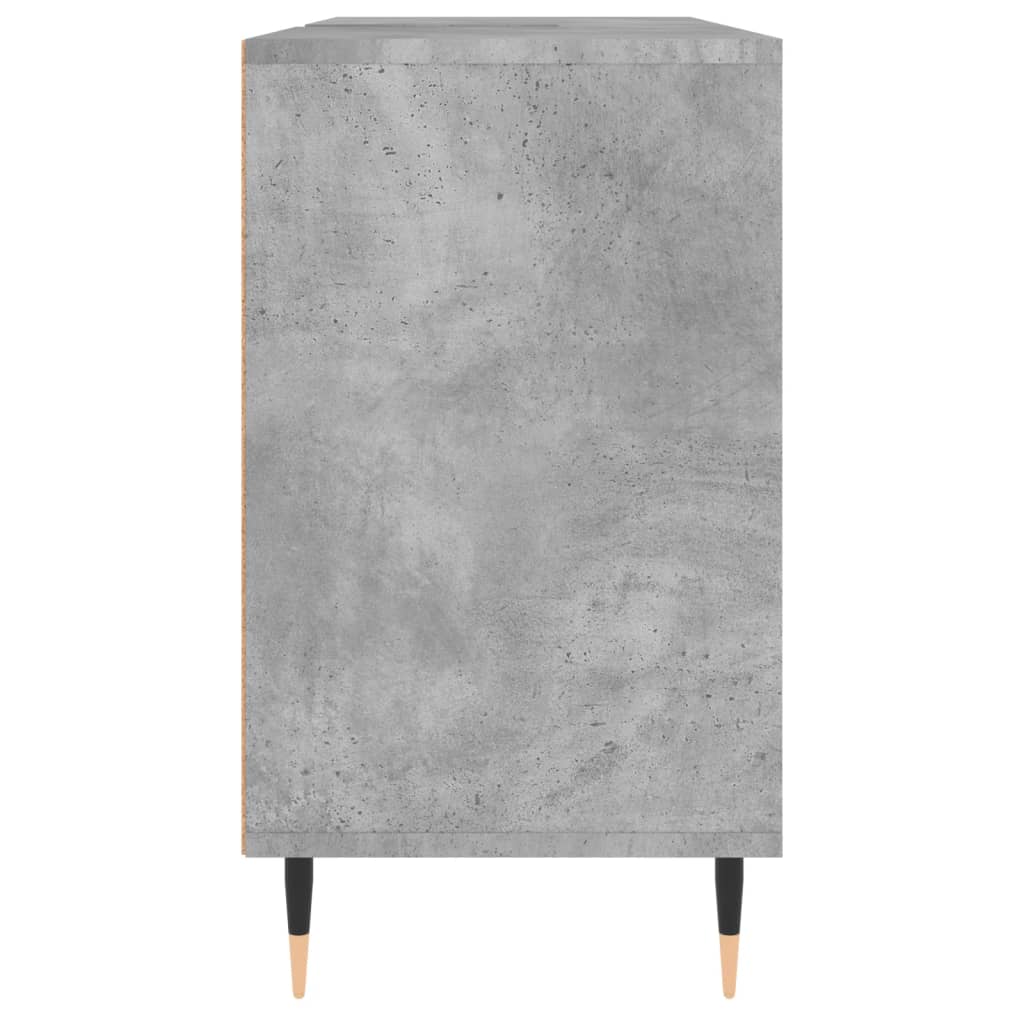 Armadietto da Bagno Grigio Cemento 80x33x60cm Legno Multistrato