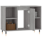 Mobile da Bagno Grigio Sonoma 80x33x60 cm in Legno Multistrato