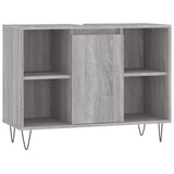 Mobile da Bagno Grigio Sonoma 80x33x60 cm in Legno Multistrato