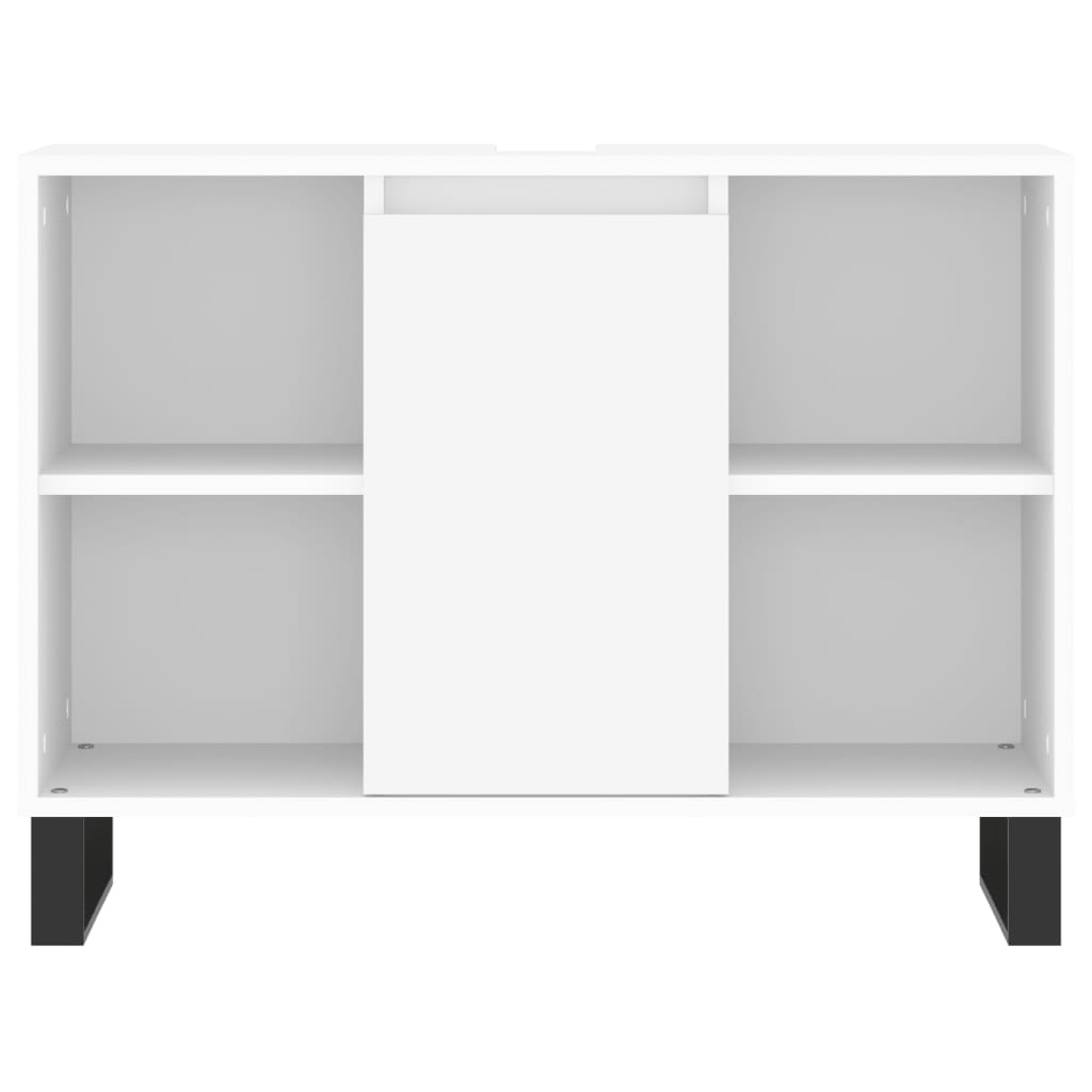 Mobile da Bagno Bianco 80x33x60 cm in Legno Multistrato