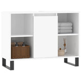 Armadietto Bagno Bianco Lucido 80x33x60cm in Legno Multistrato