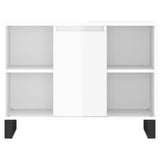 Armadietto Bagno Bianco Lucido 80x33x60cm in Legno Multistrato