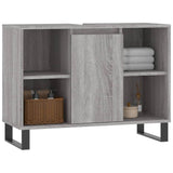 Mobile da Bagno Grigio Sonoma 80x33x60 cm in Legno Multistrato