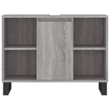 Mobile da Bagno Grigio Sonoma 80x33x60 cm in Legno Multistrato