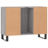 Mobile da Bagno Grigio Sonoma 80x33x60 cm in Legno Multistrato