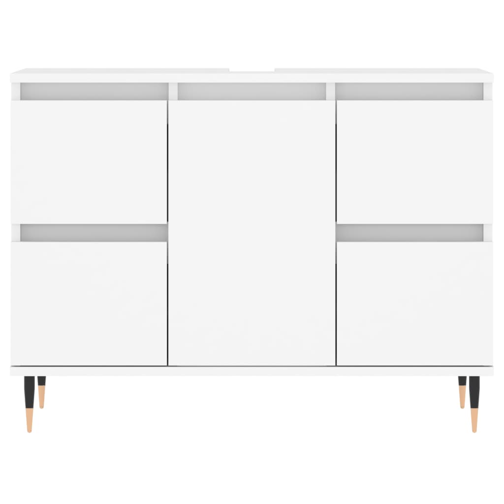 Mobile da Bagno Bianco 80x33x60 cm in Legno Multistrato