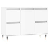 Armadietto Bagno Bianco Lucido 80x33x60cm in Legno Multistrato