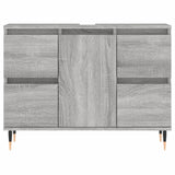 Mobile da Bagno Grigio Sonoma 80x33x60 cm in Legno Multistrato