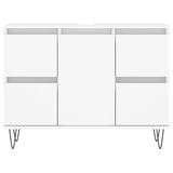 Mobile da Bagno Bianco 80x33x60 cm in Legno Multistrato