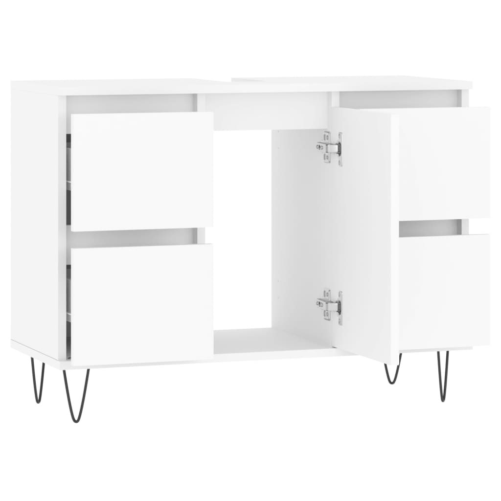 Mobile da Bagno Bianco 80x33x60 cm in Legno Multistrato