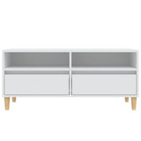 Mobile Porta TV Bianco 100x34,5x44,5 cm in Legno Multistrato