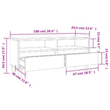 Mobile Porta TV Bianco 100x34,5x44,5 cm in Legno Multistrato