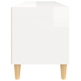 Mobile Porta TV Bianco Lucido 100x34,5x44,5cm Legno Multistrato