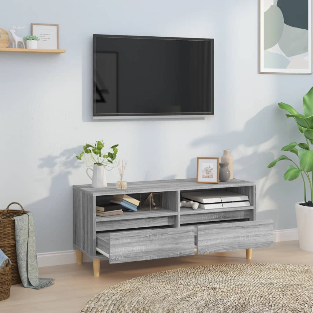 Mobile Porta TV Grigio Sonoma 100x34,5x44,5cm Legno Multistrato