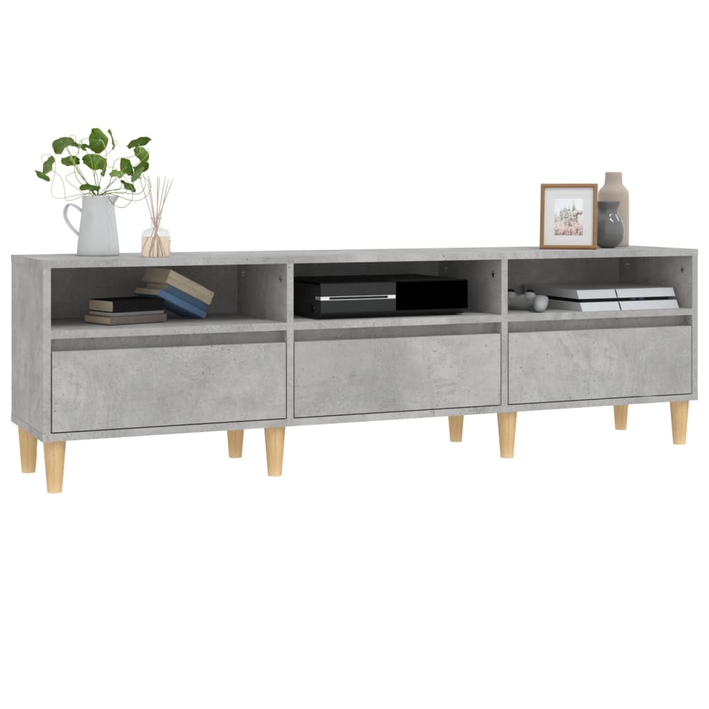 Mobile TV Grigio Cemento 150x30x44,5 cm Legno Multistrato