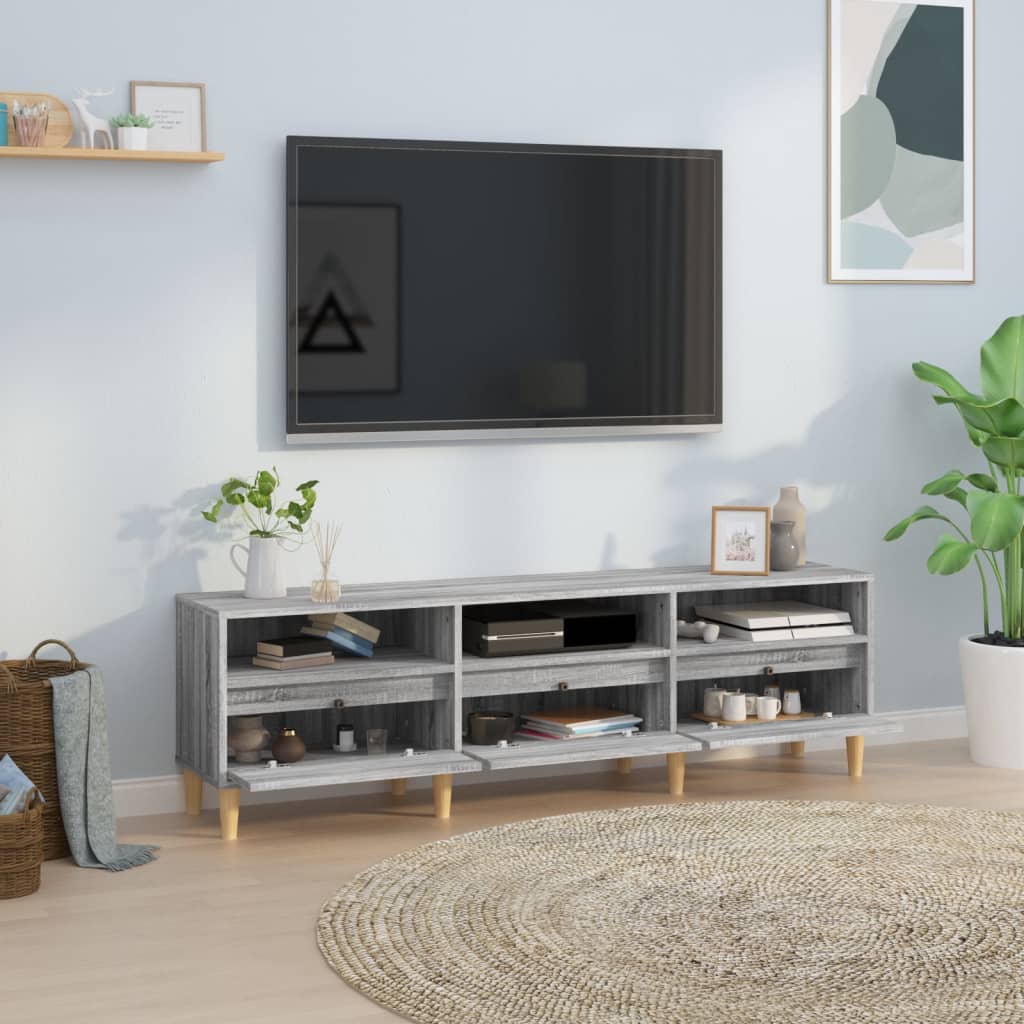 Mobile Porta TV Grigio Sonoma 150x30x44,5 cm Legno Multistrato