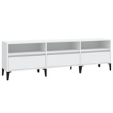 Mobile Porta TV Bianco 150x30x44,5 cm in Legno Multistrato