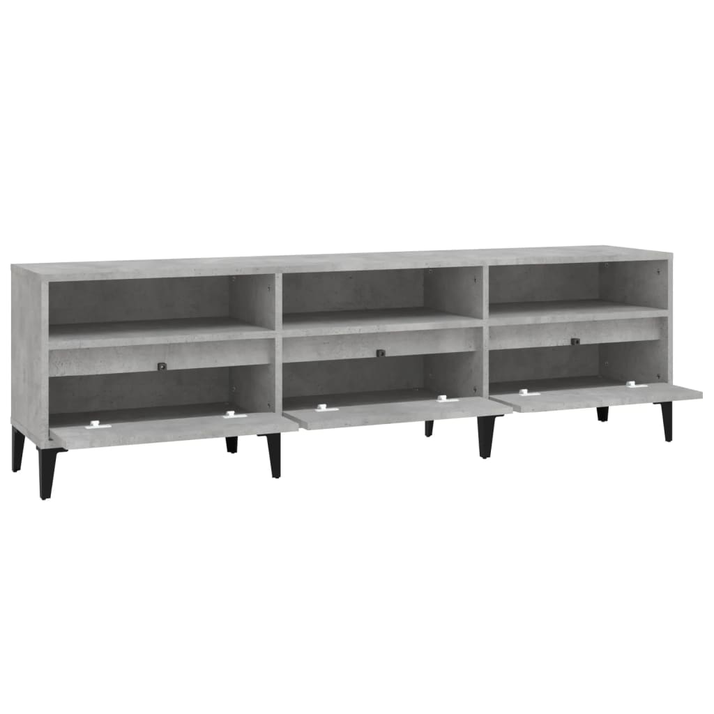 Mobile TV Grigio Cemento 150x30x44,5 cm Legno Multistrato