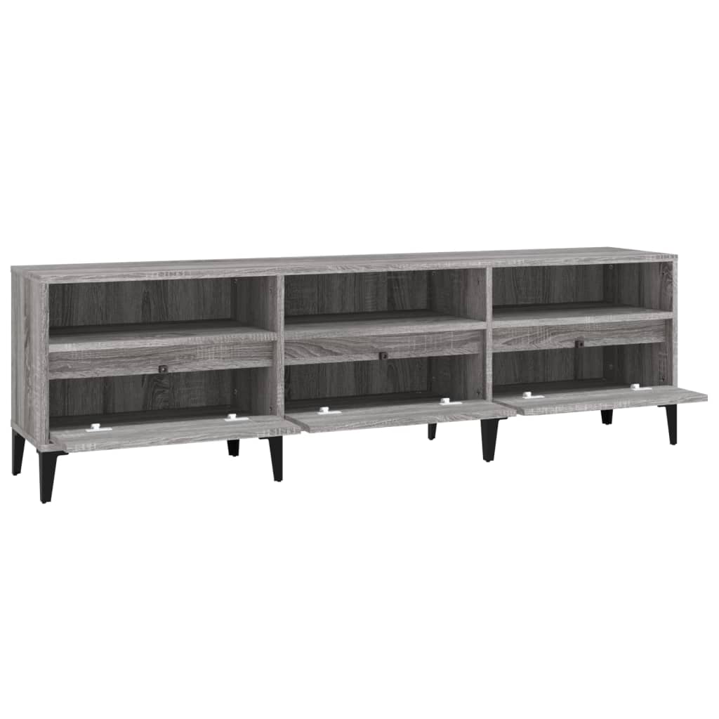 Mobile Porta TV Grigio Sonoma 150x30x44,5 cm Legno Multistrato