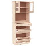 Credenza ALTA 77x35x188 cm in Legno Massello di Pino
