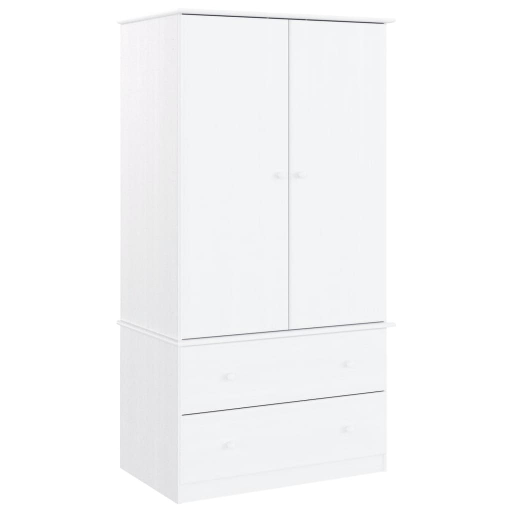 Armadio ALTA Bianco 90x55x170 cm in Legno Massello di Pino