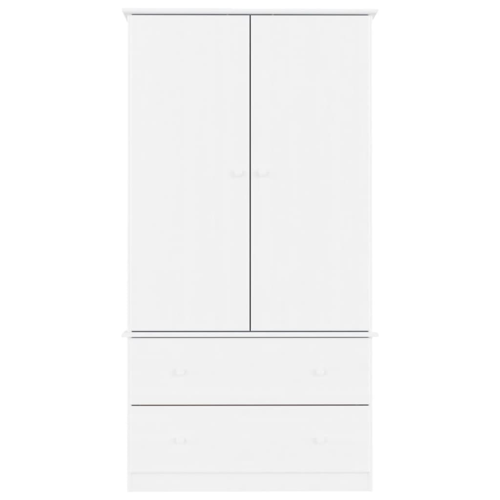 Armadio ALTA Bianco 90x55x170 cm in Legno Massello di Pino