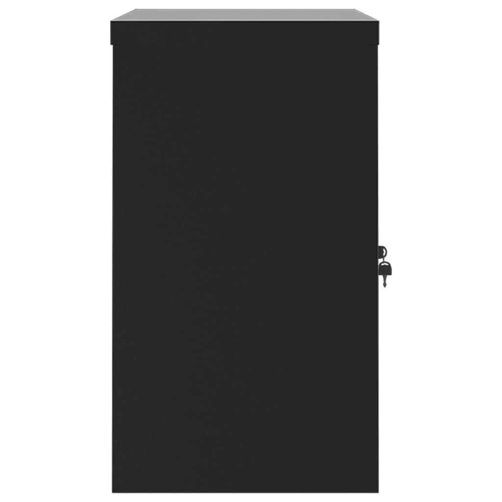 Armadio Classificatore Nero 90x40x70 cm in Acciaio