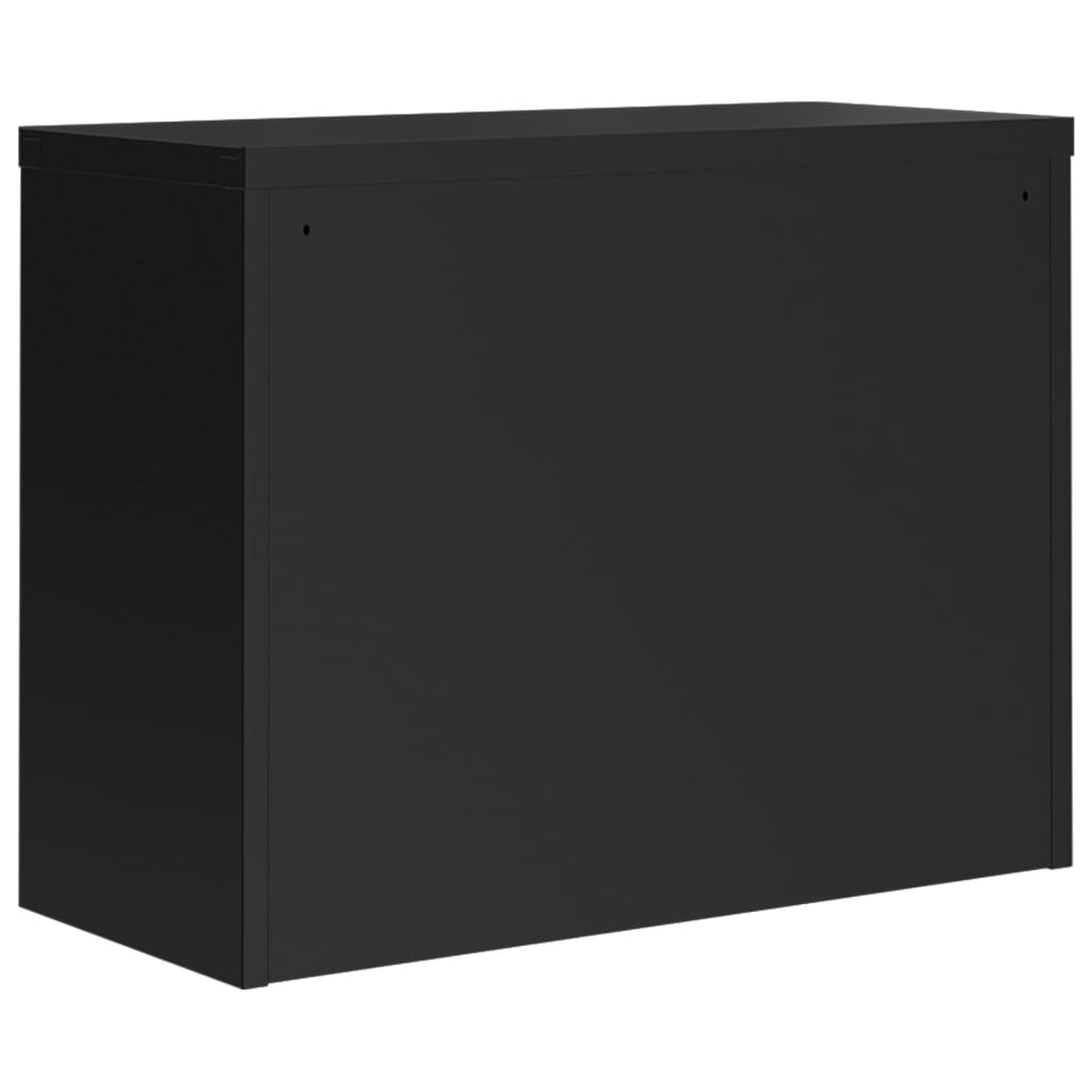 Armadio Classificatore Nero 90x40x70 cm in Acciaio