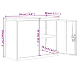 Armadio Classificatore Antracite 90x40x70 cm in Acciaio