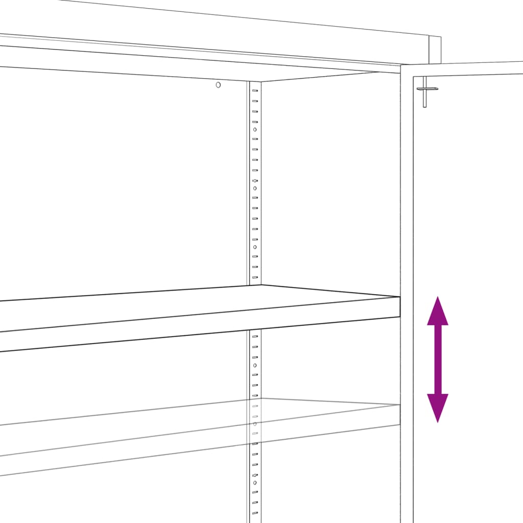 Armadio Classificatore Antracite e Bianco 90x40x70cm in Acciaio