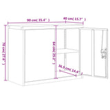 Armadio Classificatore Antracite e Bianco 90x40x70cm in Acciaio