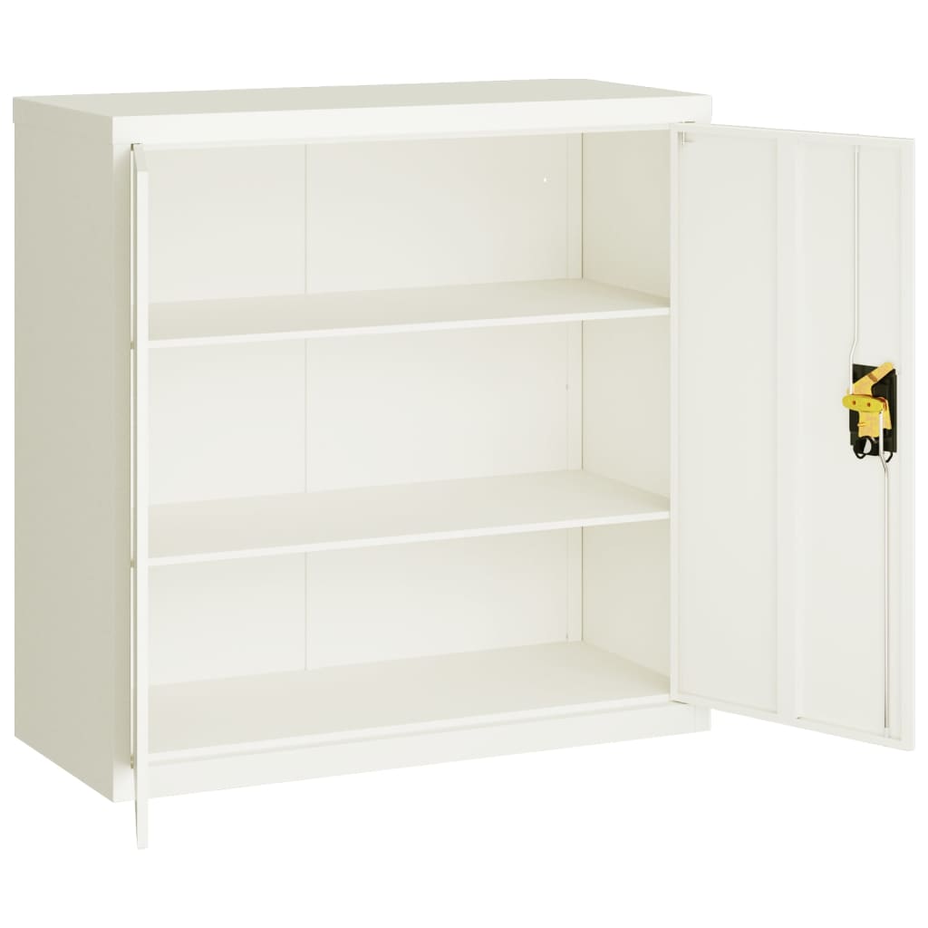 Armadio Classificatore Bianco 90x40x90 cm in Acciaio