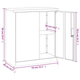 Armadio Classificatore Antracite 79x40x90 cm in Acciaio