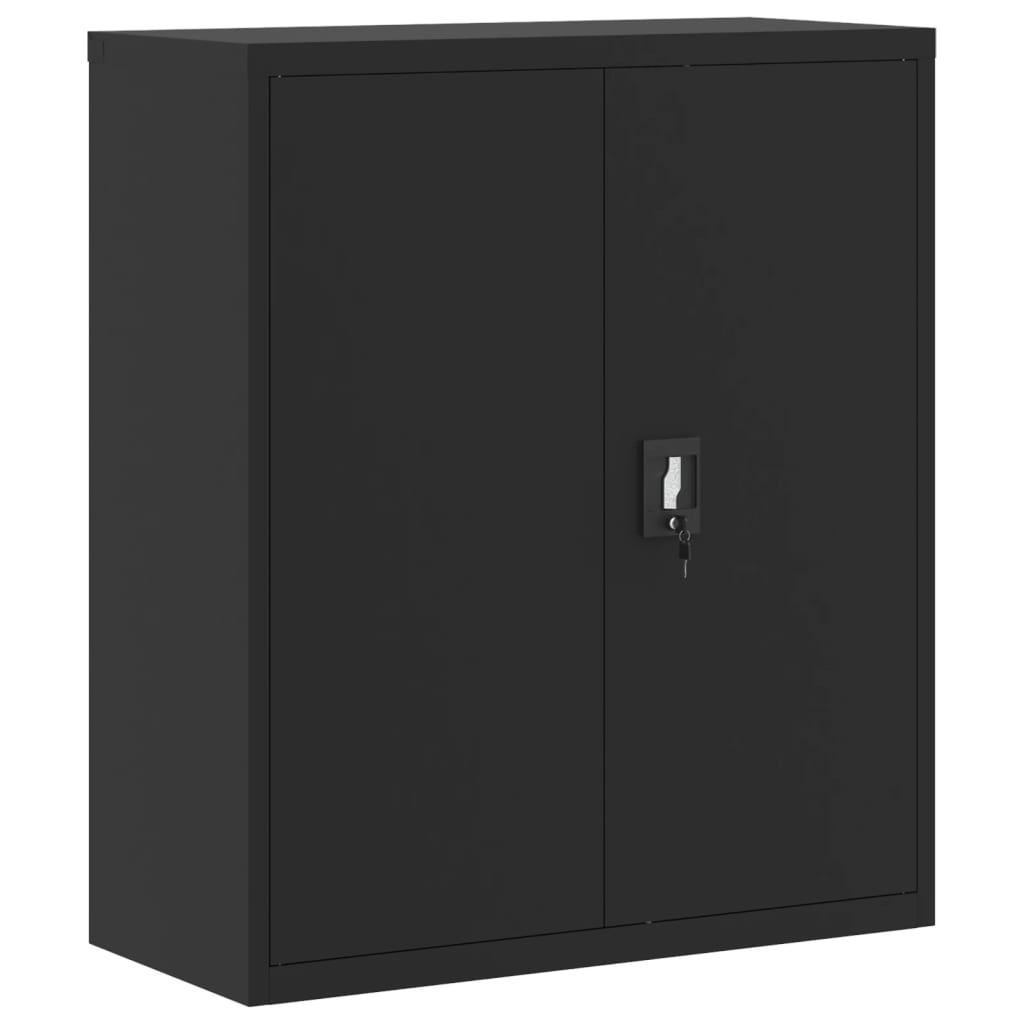 Armadio Classificatore Nero 90x40x105 cm in Acciaio