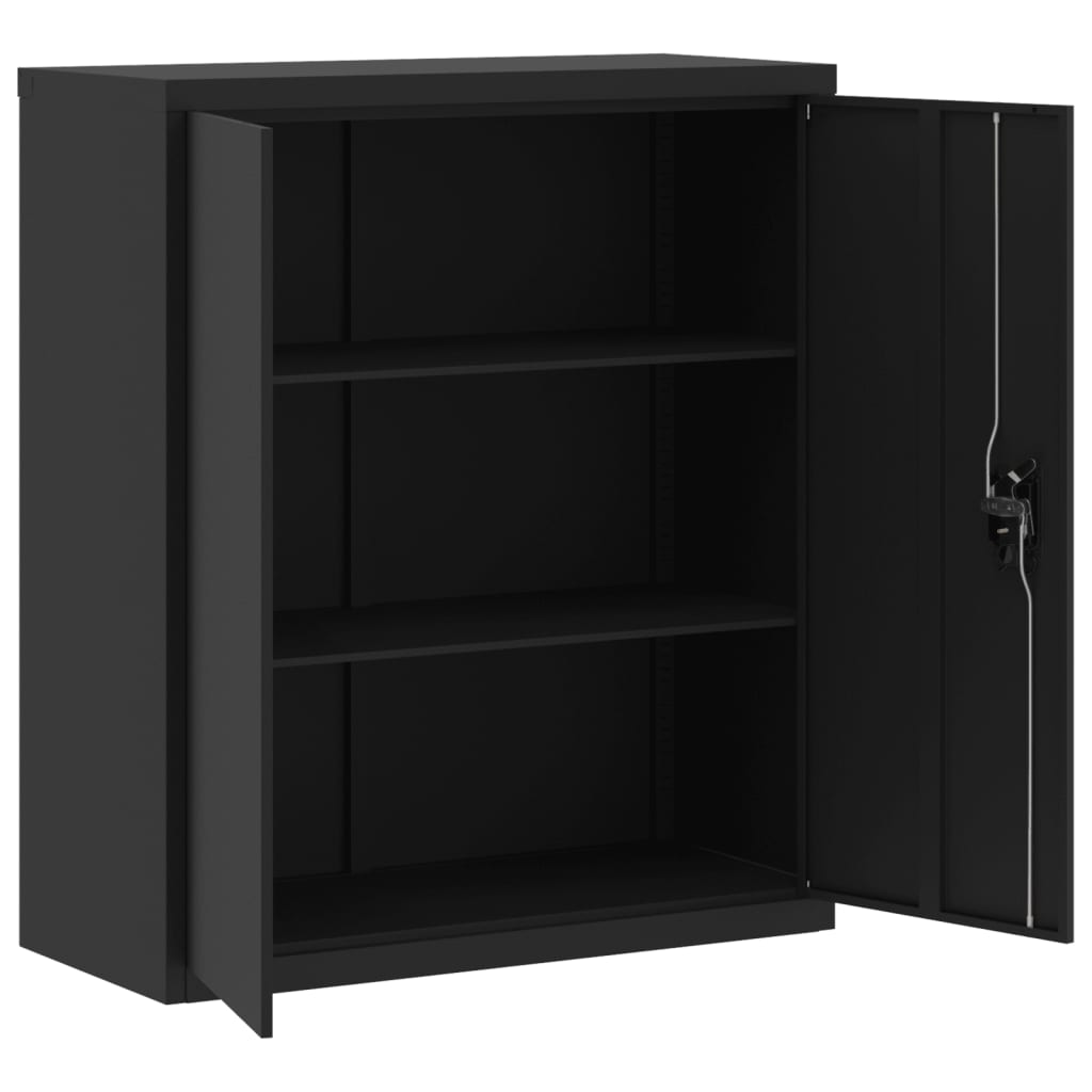 Armadio Classificatore Nero 90x40x105 cm in Acciaio