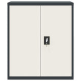 Armadio Classificatore Antracite e Bianco 90x40x105 cm Acciaio