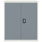 Schedario Grigio Chiaro e Grigio Scuro 90x40x105 cm in Acciaio