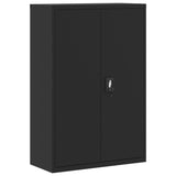 Armadio Classificatore Nero 90x40x140 cm in Acciaio