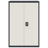 Armadio Classificatore Antracite e Bianco 90x40x140 cm Acciaio