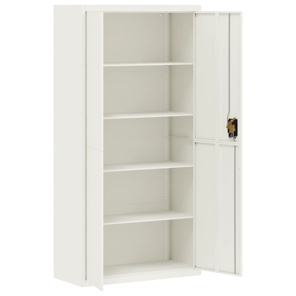 Armadio Classificatore Bianco 90x40x180 cm in Acciaio