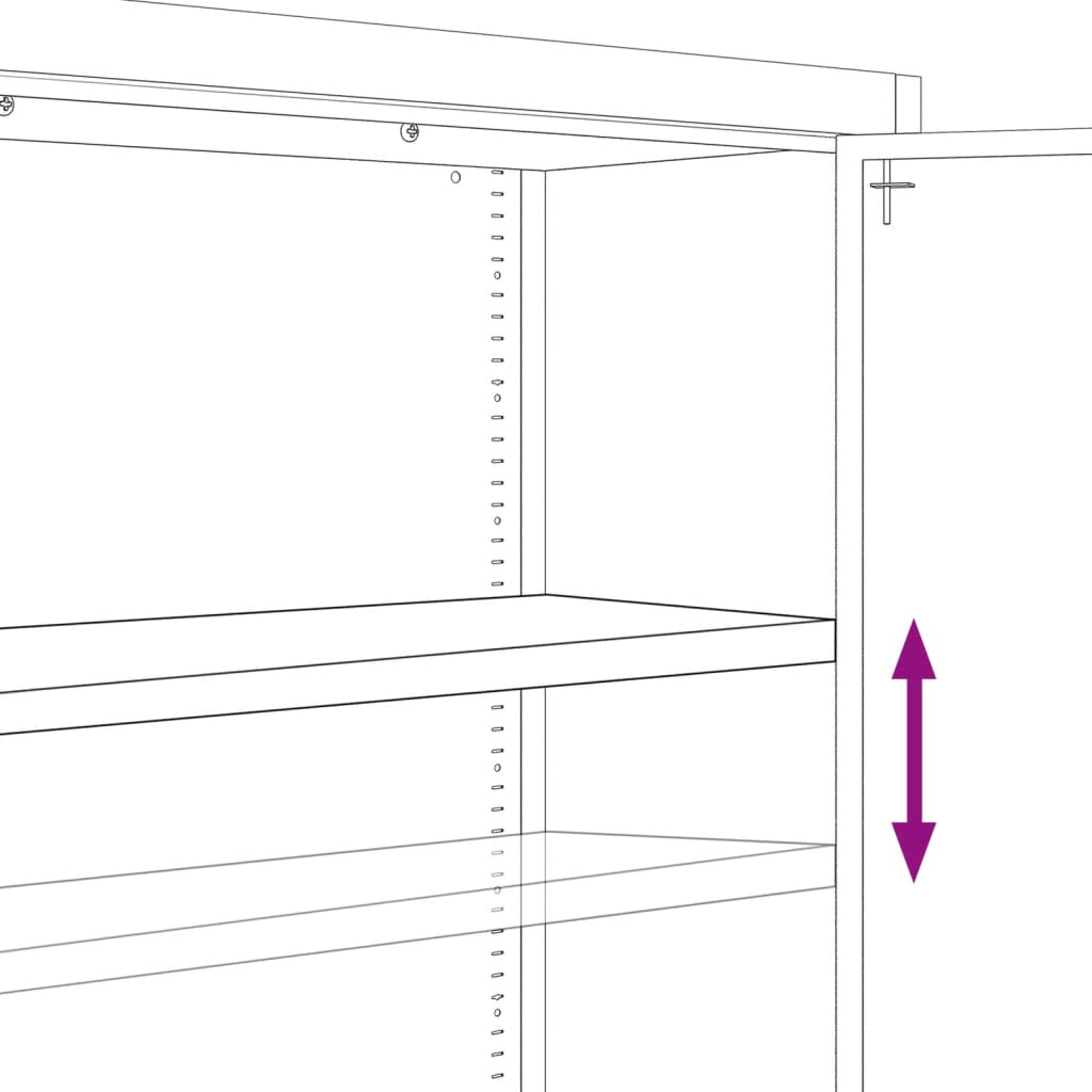 Armadio Classificatore Antracite 90x40x180 cm in Acciaio