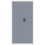 Schedario Grigio Chiaro e Grigio Scuro 90x40x180 cm in Acciaio