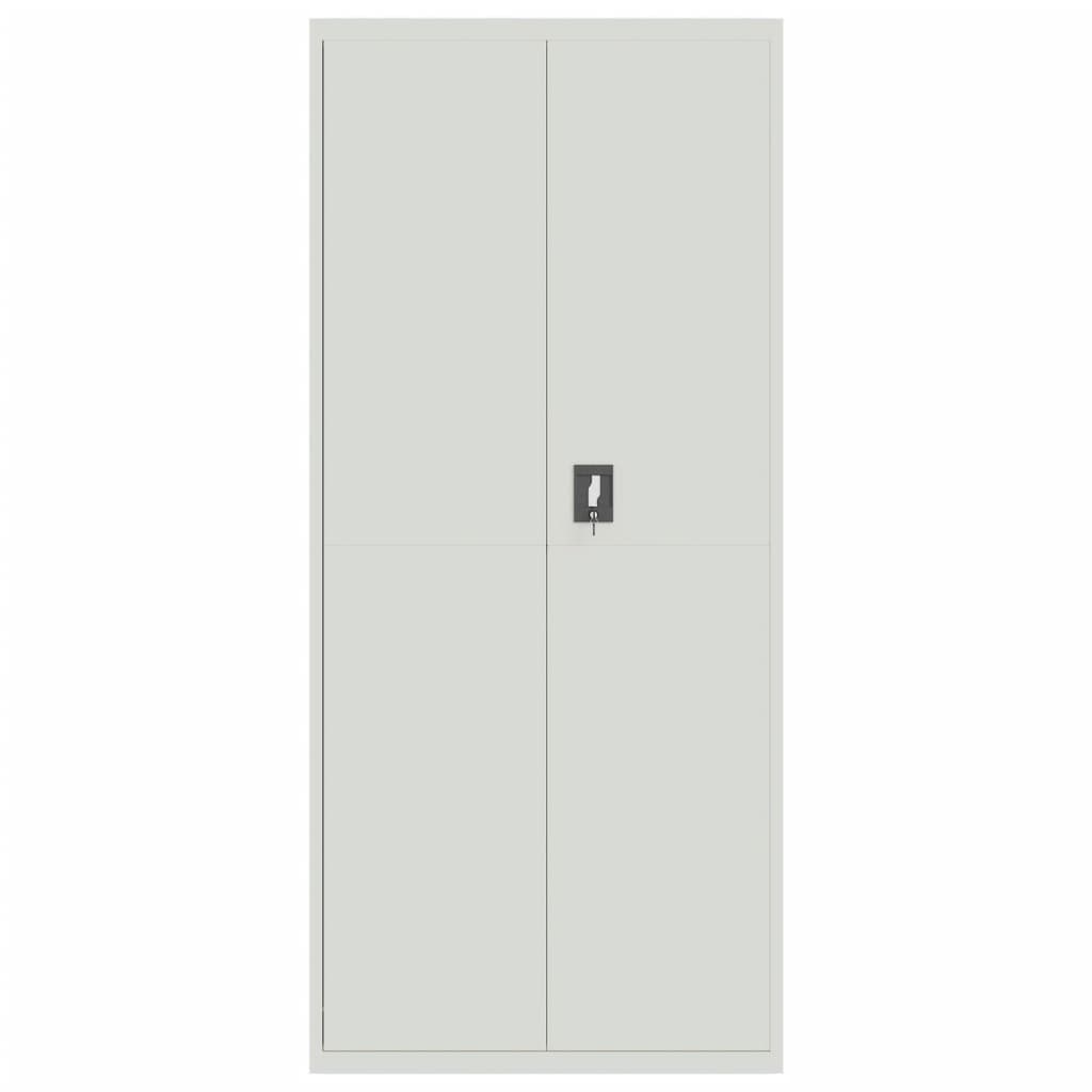 Armadio Classificatore Grigio Chiaro 90x40x200 cm in Acciaio