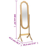 Specchio Autoportante 45,5x47,5x160 cm in Legno Multistrato